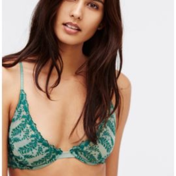 Free People Other - NWOT Free People Floral Embroidery Racerback Bra